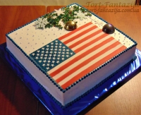 Новогодний флаг США. 